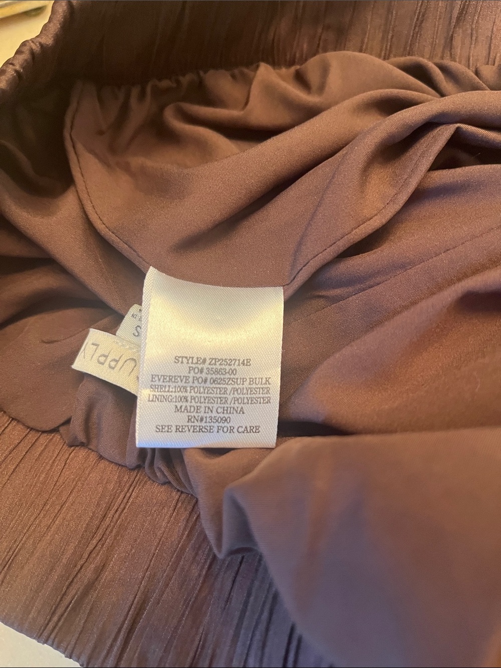 Z Supply Brown Wide-Leg Pleated Pull-On Pants - Picture 5 of 5